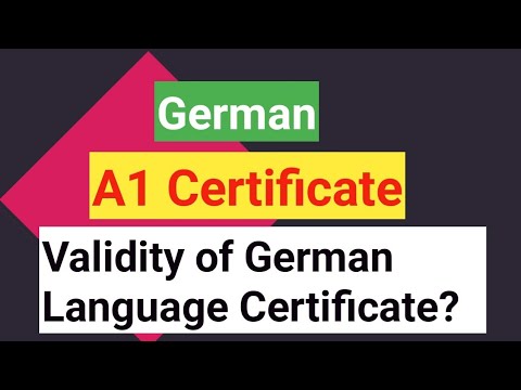 German Language Certificate Validity